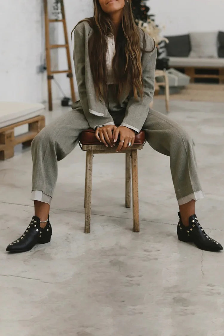 Aela - Studded Pointed Boots